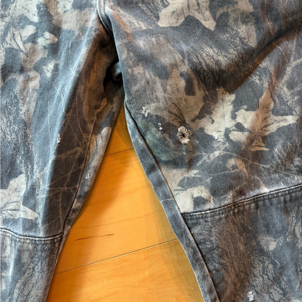 Wrangler 30x30 camo camouflauge distressed double knee pants men’s - Picture 6 of 11